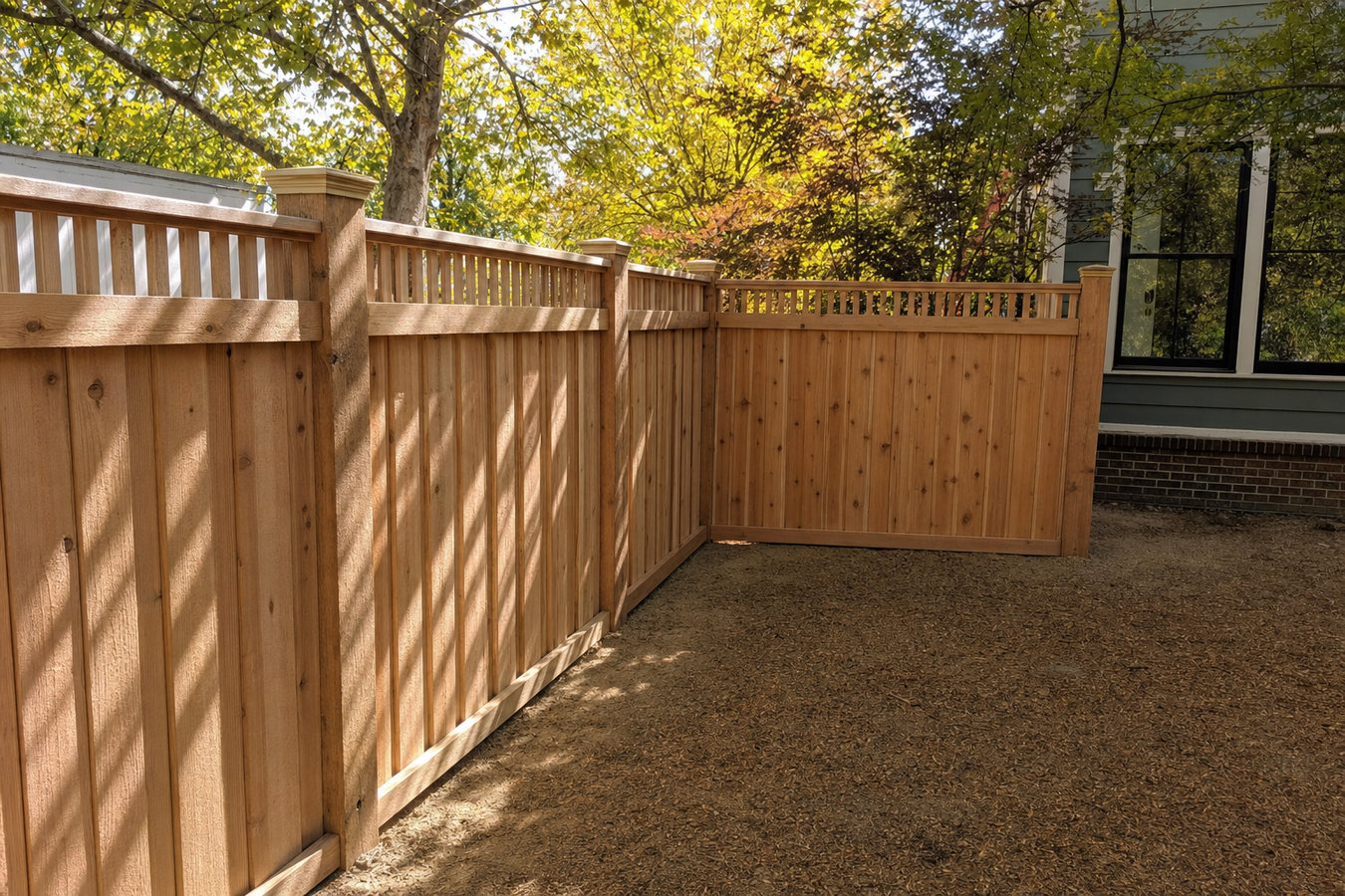 Privacy fence installation